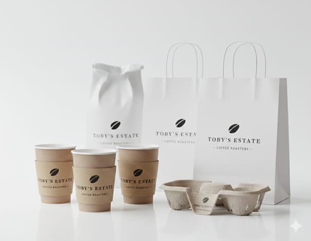 Custom shopping bags and cup sleeves